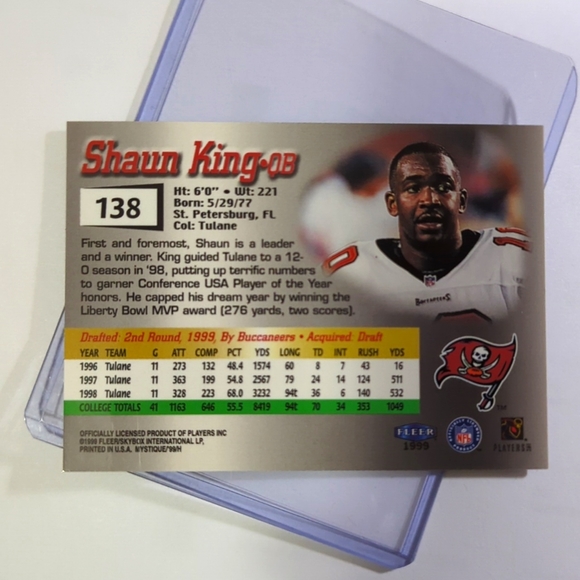 1999 Fleer Mystique #138 SHAUN KING RC #0886/2999 GRADE QUALITY - Picture 3 of 4